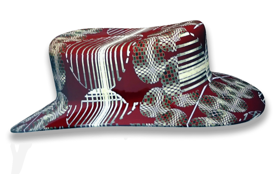 Burgundy hat