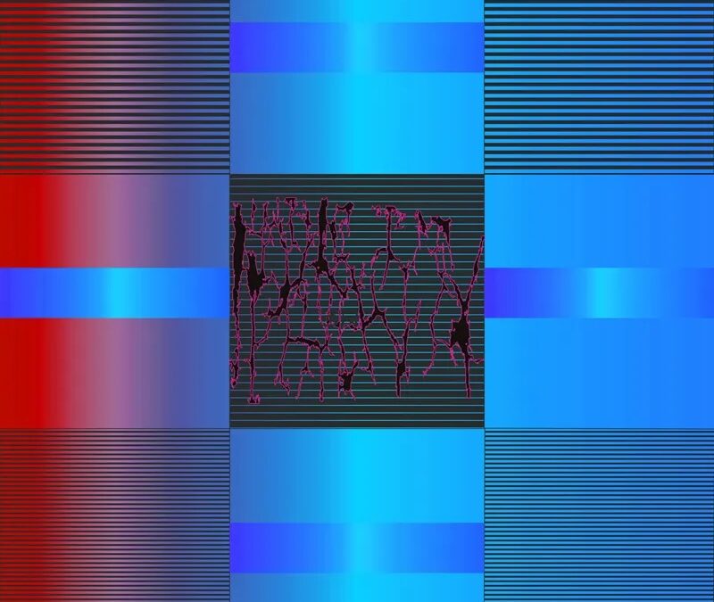 Red and green paper stripes